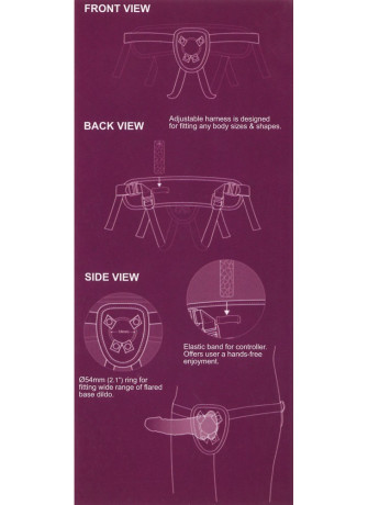 SEXXBIAN Strap-on Vibrator 6.5 inch